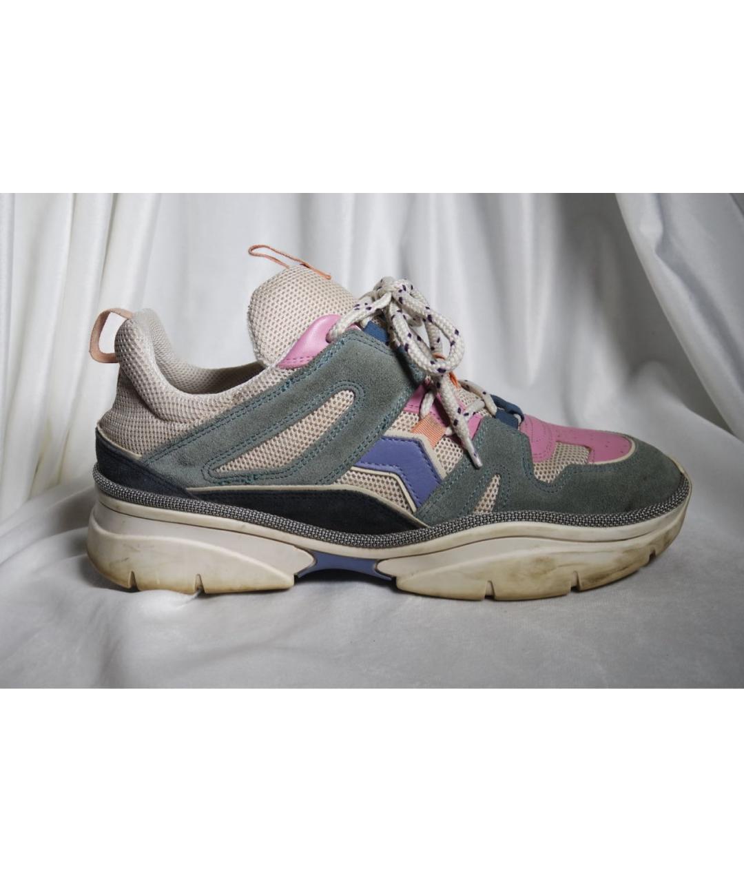 ISABEL MARANT Мульти замшевые кроссовки, фото 9