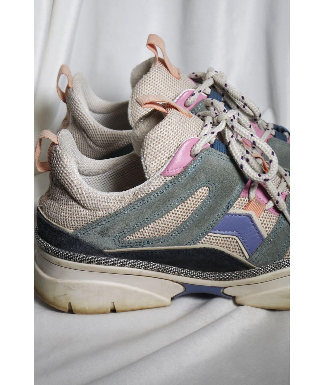 ISABEL MARANT Мульти замшевые кроссовки, фото 7