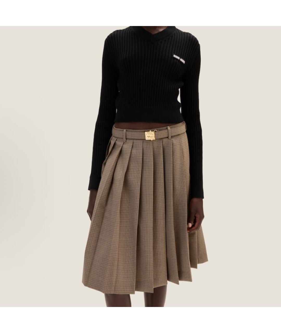 MIU MIU Черный хлопковый кардиган, фото 2