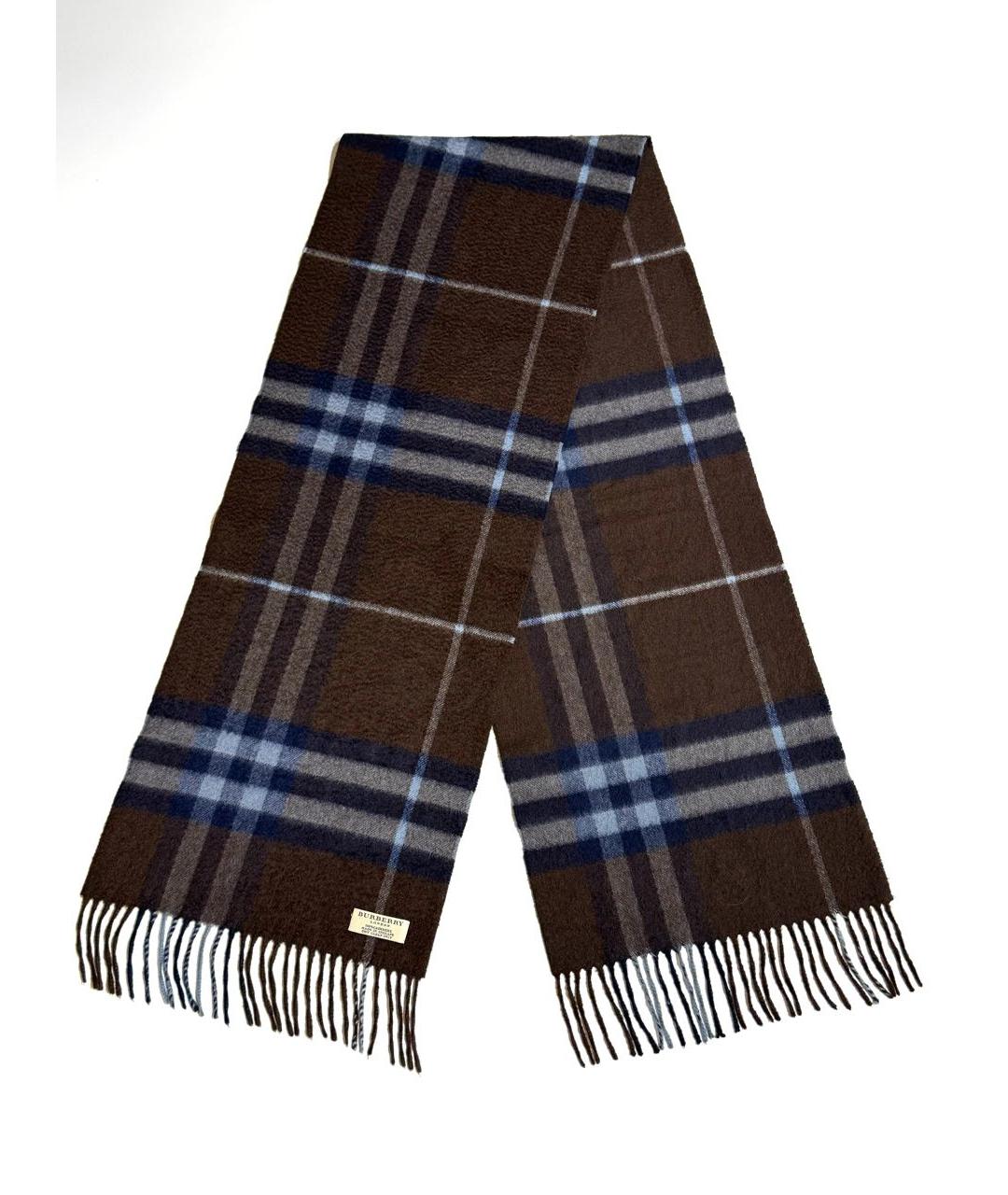 BURBERRY Коричневый кашемировый шарф, фото 4