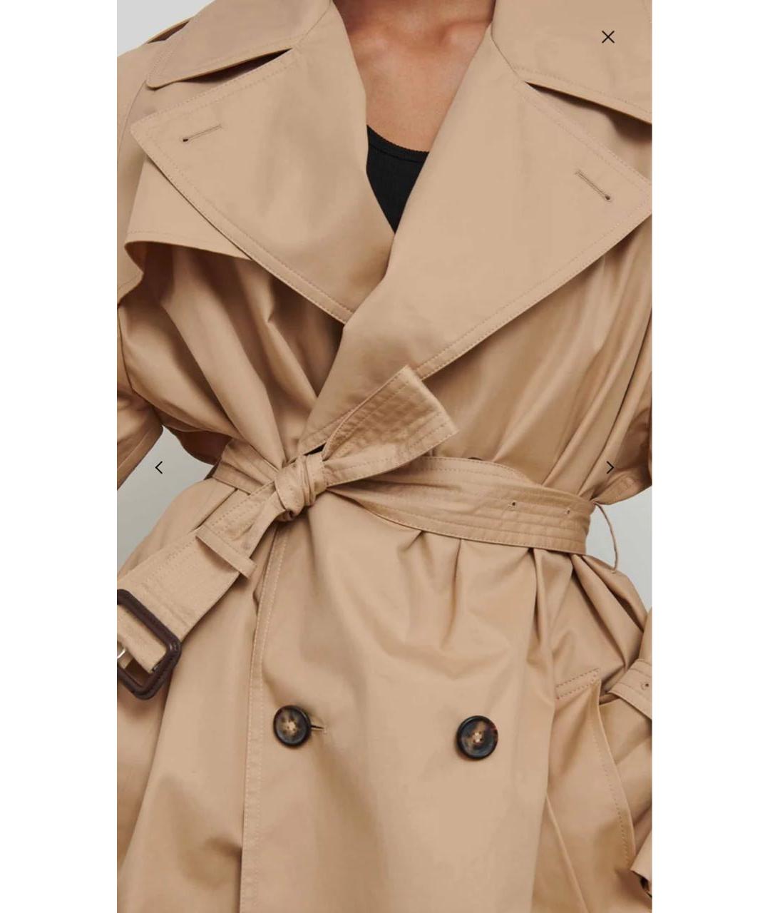 WARDROBE.NYC Бежевый хлопковый тренч/плащ, фото 5