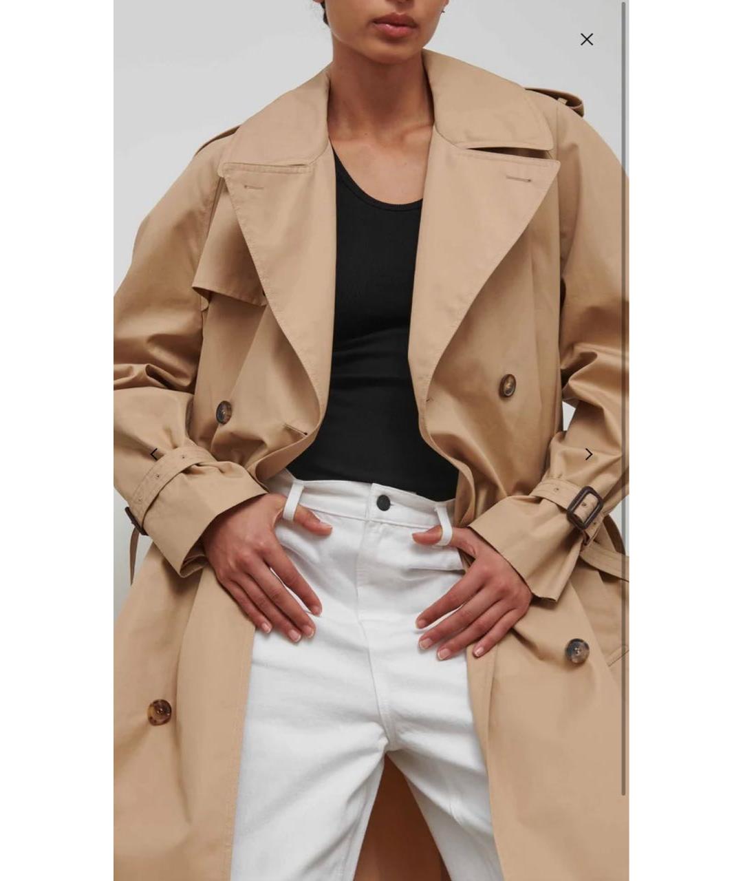 WARDROBE.NYC Бежевый хлопковый тренч/плащ, фото 2