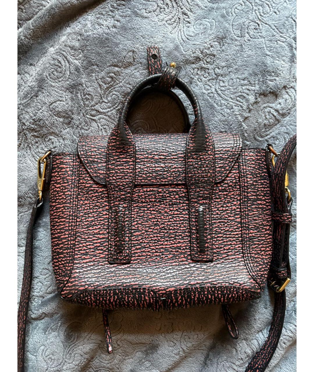 3.1 PHILLIP LIM Бордовая кожаная сумка через плечо, фото 3