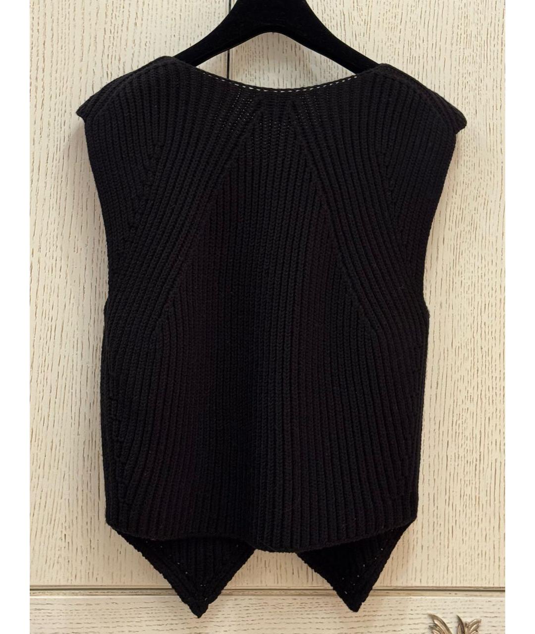 GIORGIO ARMANI Черная шерстяная жилетка, фото 2