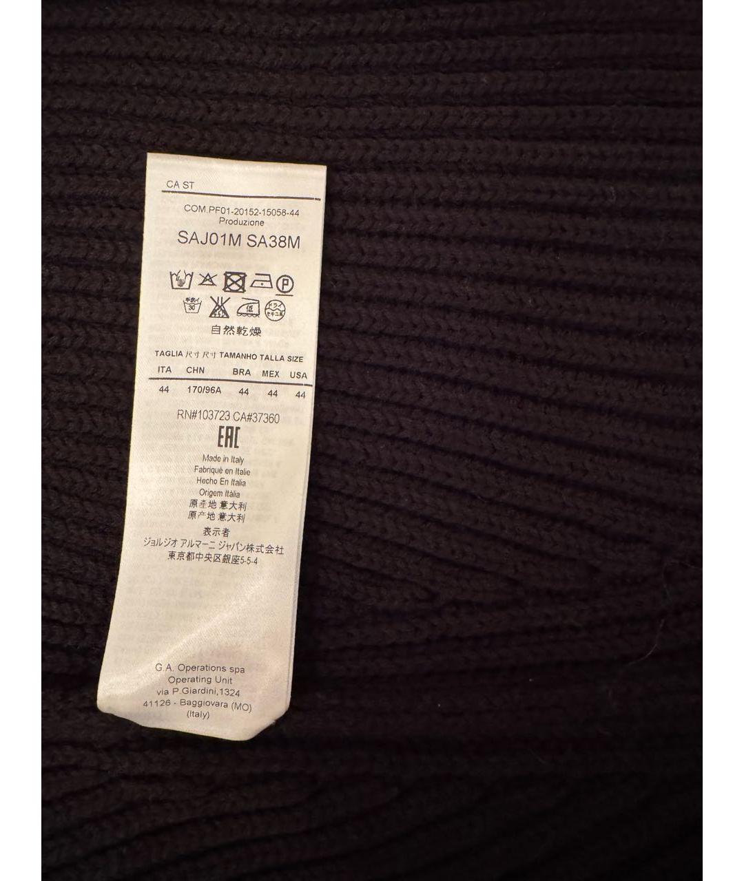 GIORGIO ARMANI Черная шерстяная жилетка, фото 5