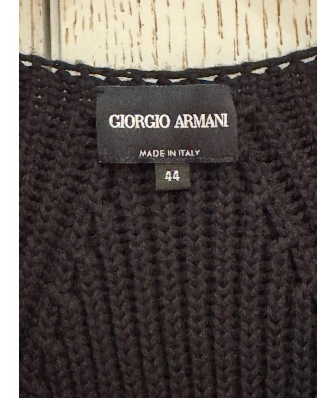 GIORGIO ARMANI Черная шерстяная жилетка, фото 4