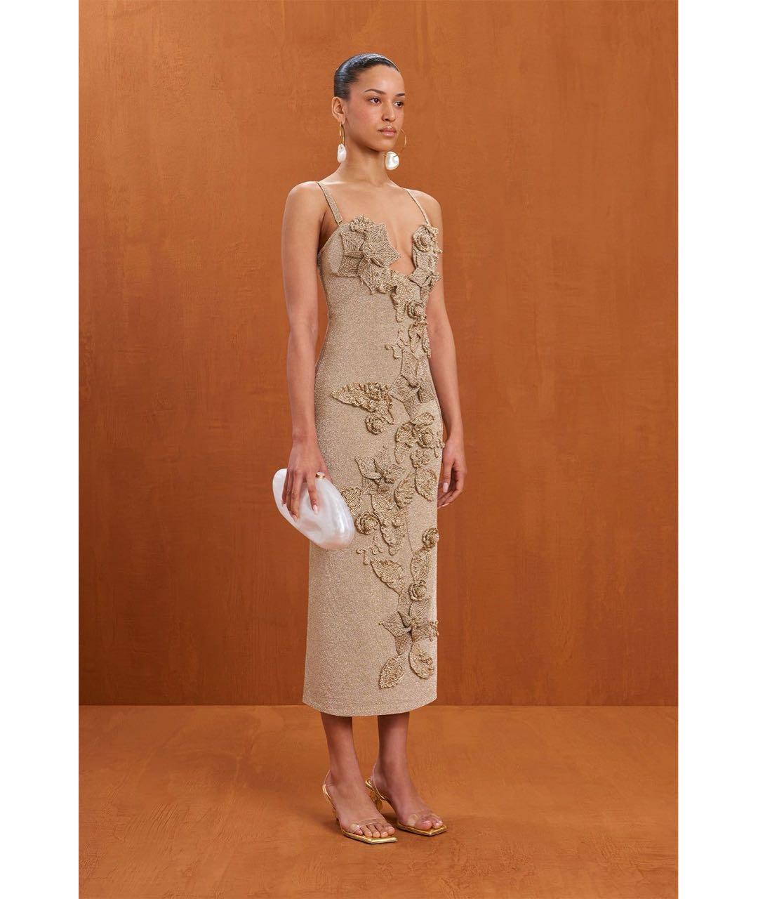 CULT GAIA Бежевое коктейльное платье, фото 4