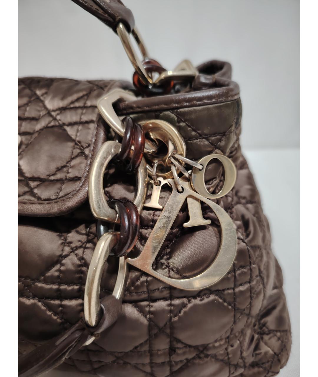 CHRISTIAN DIOR Коричневая синтетическая сумка тоут, фото 3