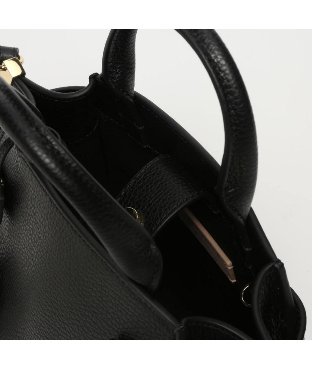 COCCINELLE Черная кожаная сумка с короткими ручками, фото 5