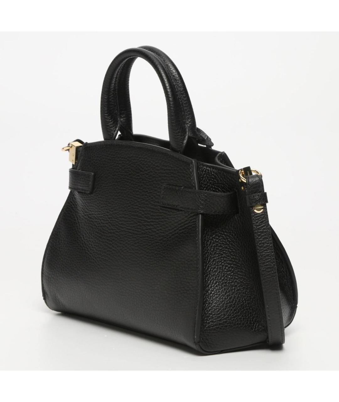 COCCINELLE Черная кожаная сумка с короткими ручками, фото 3
