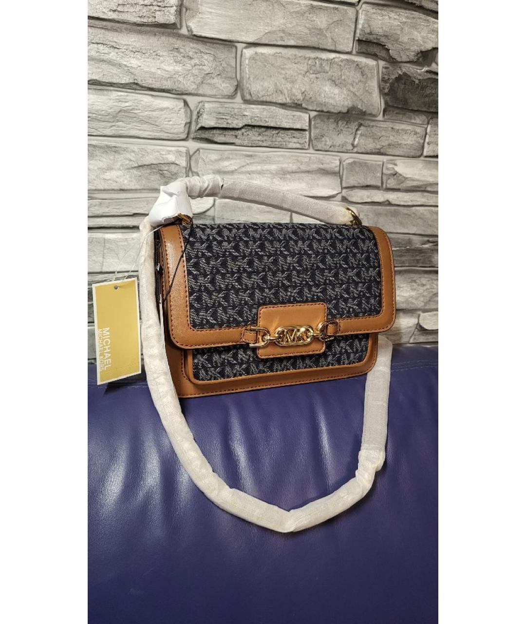 MICHAEL KORS Коричневая хлопковая сумка через плечо, фото 9