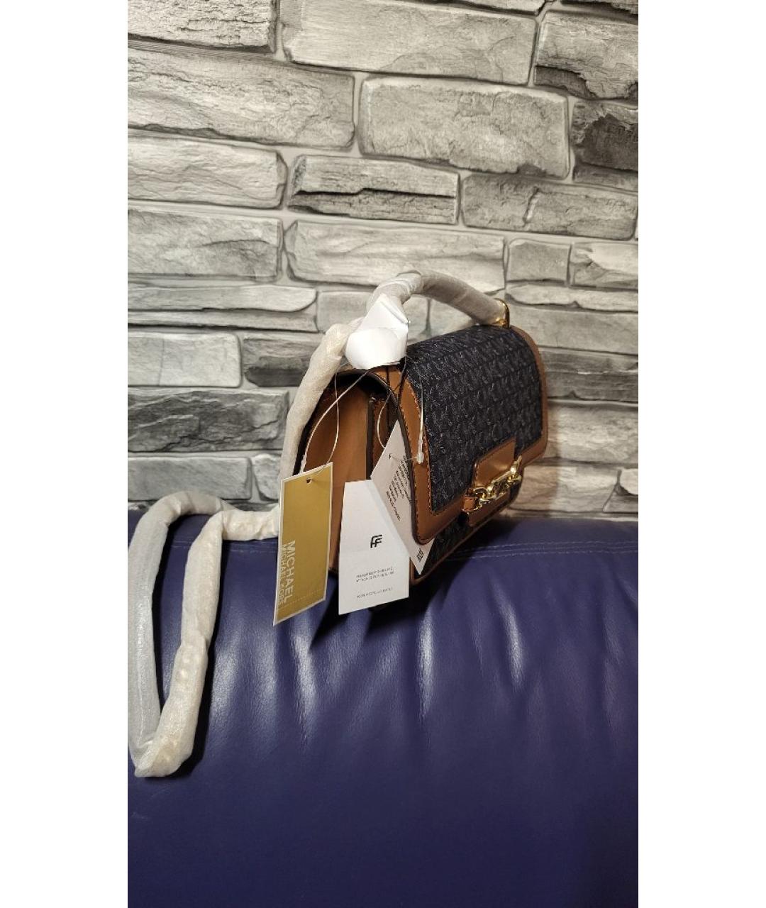 MICHAEL KORS Коричневая хлопковая сумка через плечо, фото 2