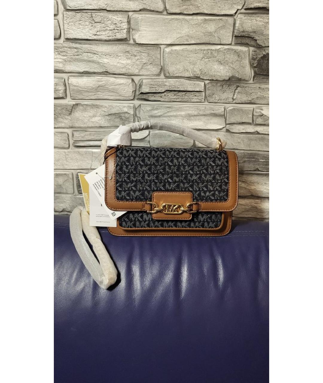 MICHAEL KORS Коричневая хлопковая сумка через плечо, фото 10