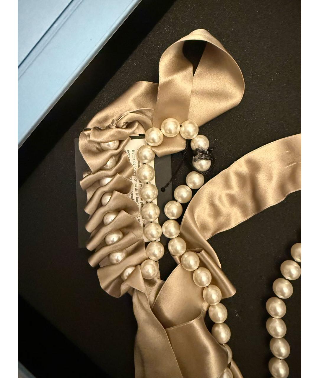 LANVIN Бежевое жемчужное колье, фото 2