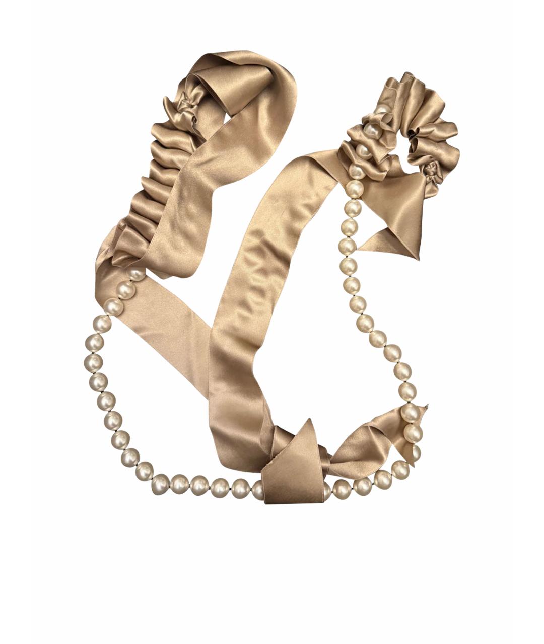 LANVIN Бежевое жемчужное колье, фото 1