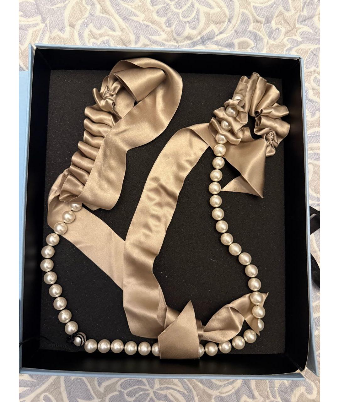 LANVIN Бежевое жемчужное колье, фото 6