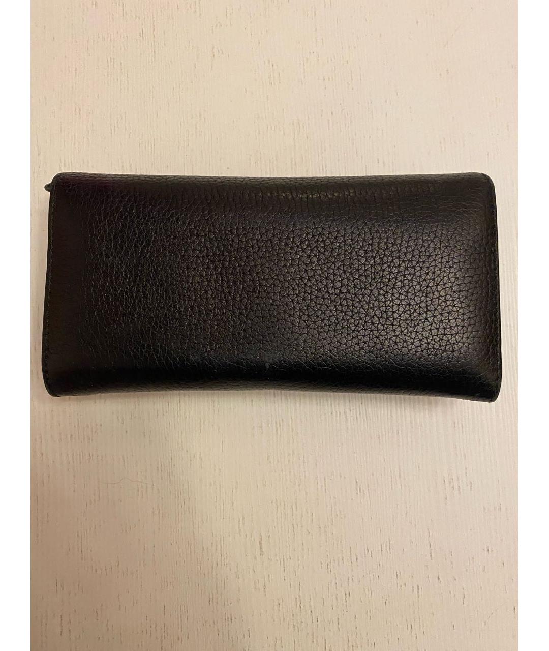 BURBERRY Черный кожаный кошелек, фото 3