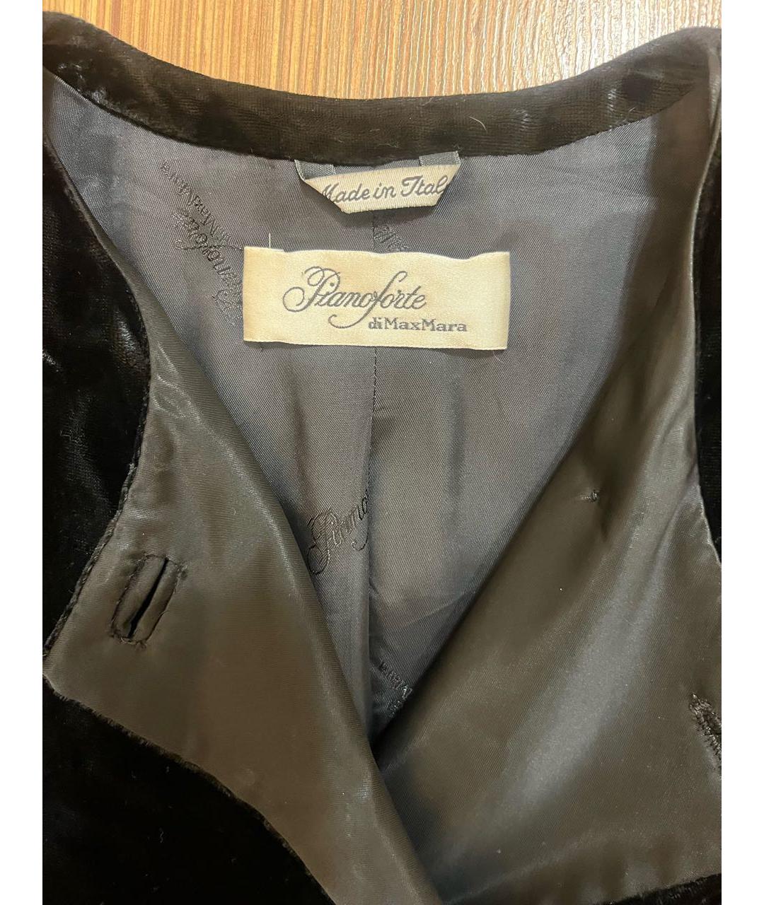 'S MAX MARA Черный бархатный жакет/пиджак, фото 4