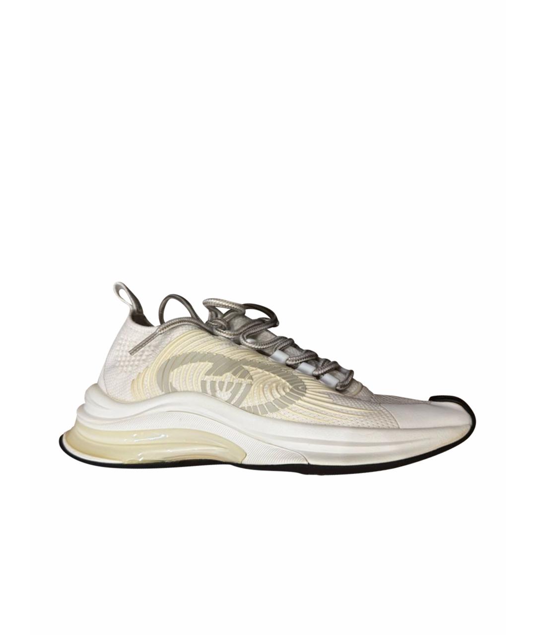 GUCCI Белые текстильные кроссовки, фото 1