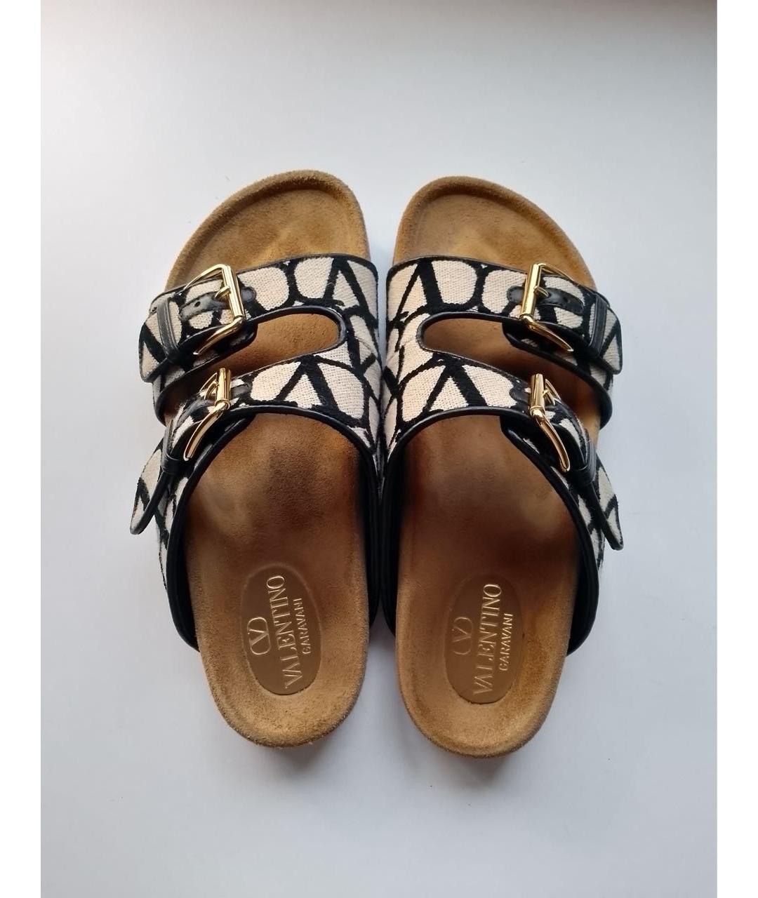 VALENTINO Мульти текстильные шлепанцы, фото 3