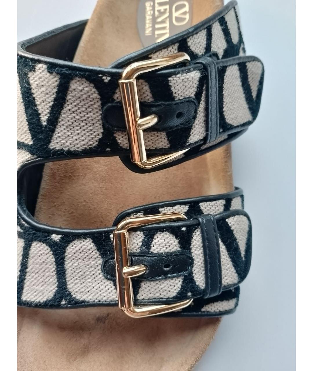 VALENTINO Мульти текстильные шлепанцы, фото 5