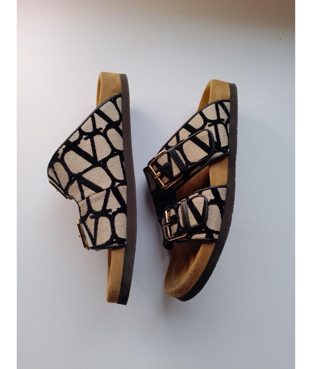 VALENTINO Мульти текстильные шлепанцы, фото 4