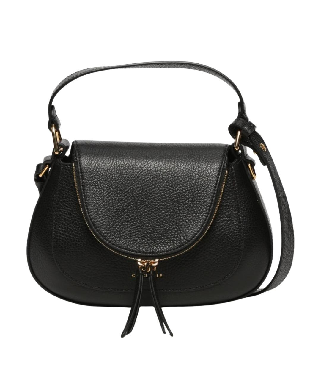 COCCINELLE Черная кожаная сумка через плечо, фото 1