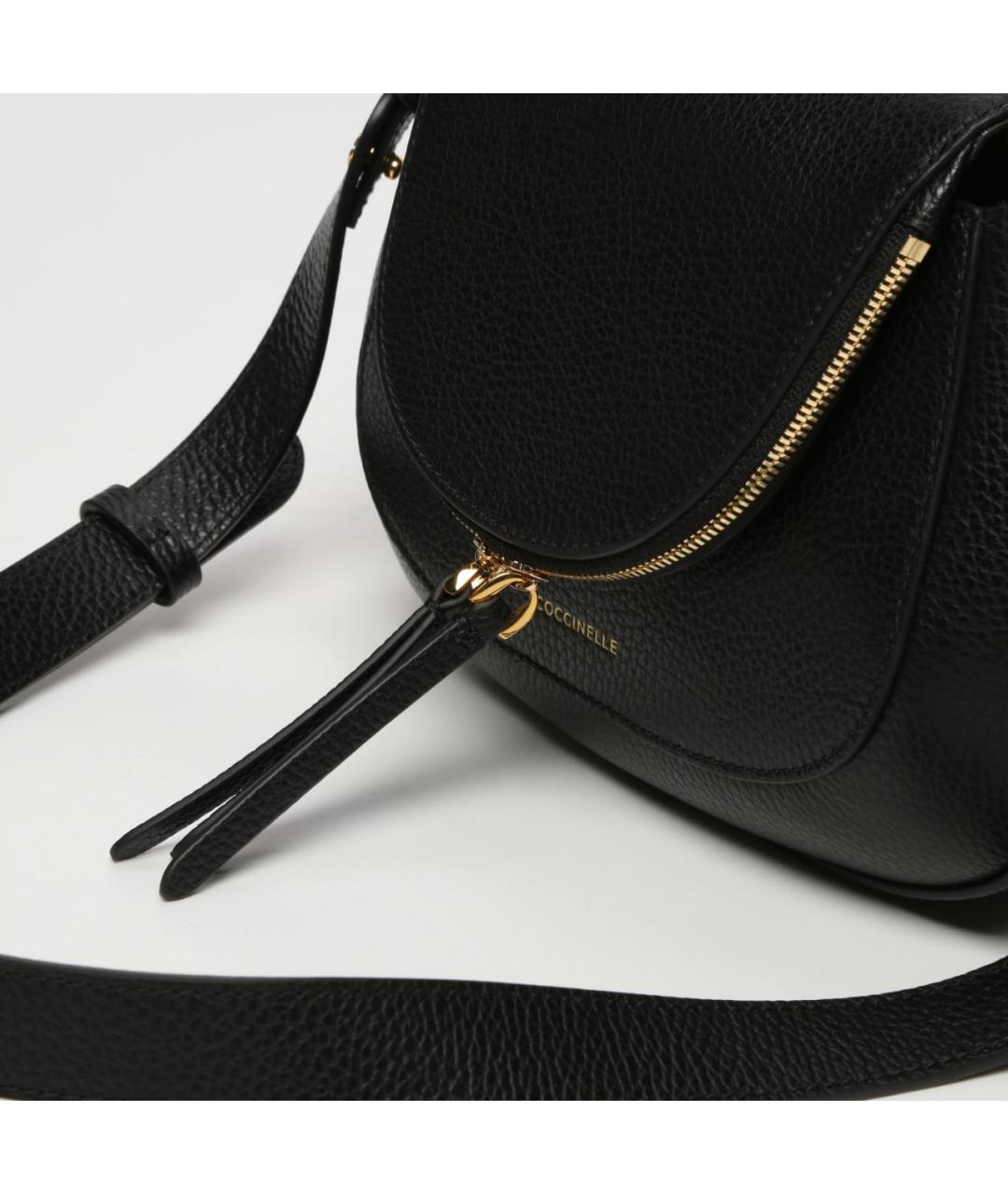COCCINELLE Черная кожаная сумка через плечо, фото 5