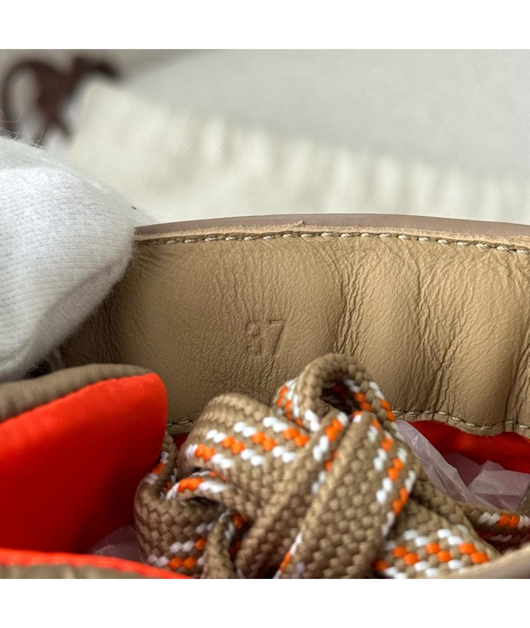 HERMES Бежевые ботинки, фото 7