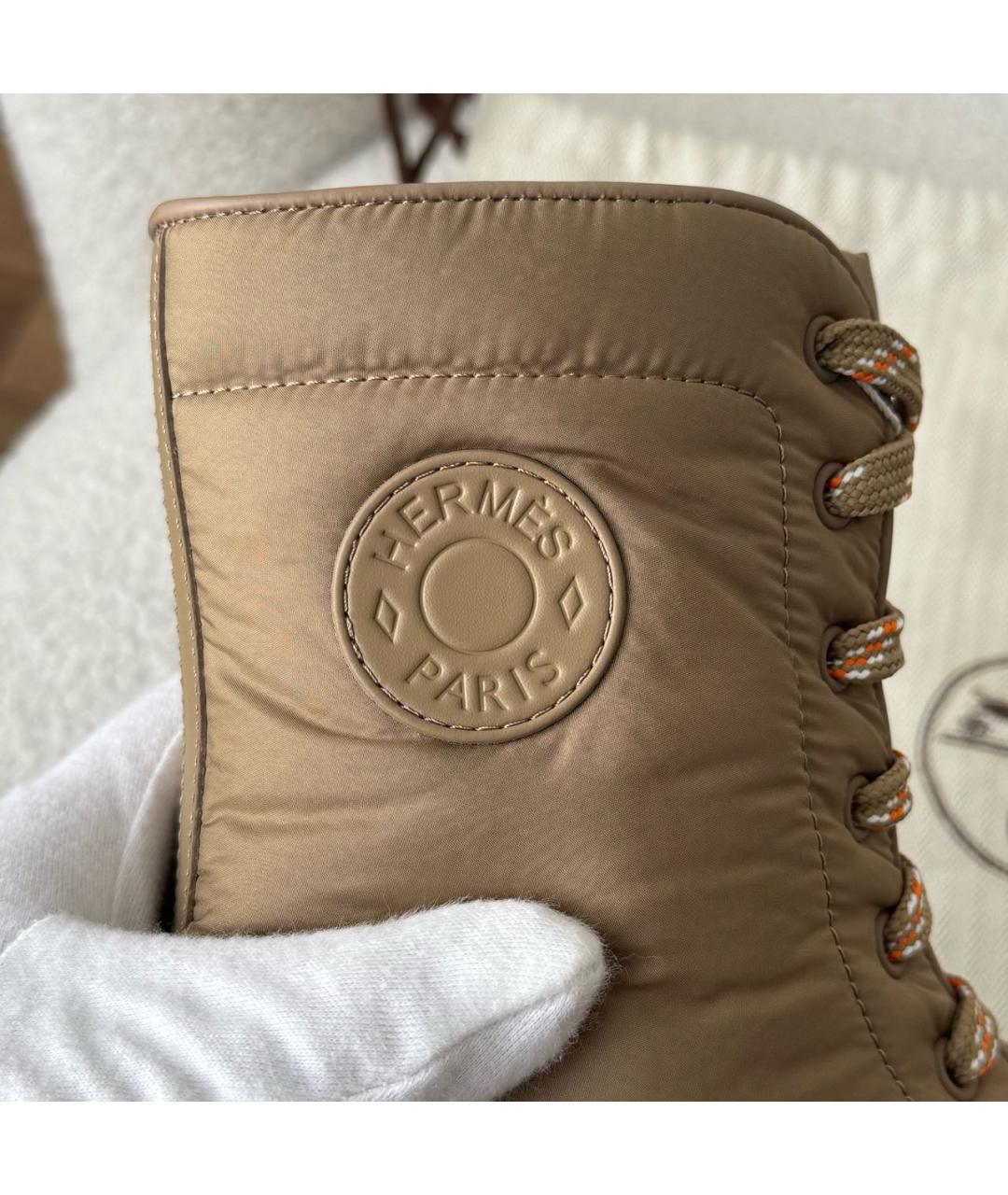 HERMES Бежевые ботинки, фото 4