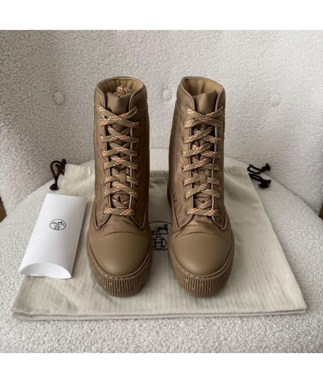 HERMES Бежевые ботинки, фото 3
