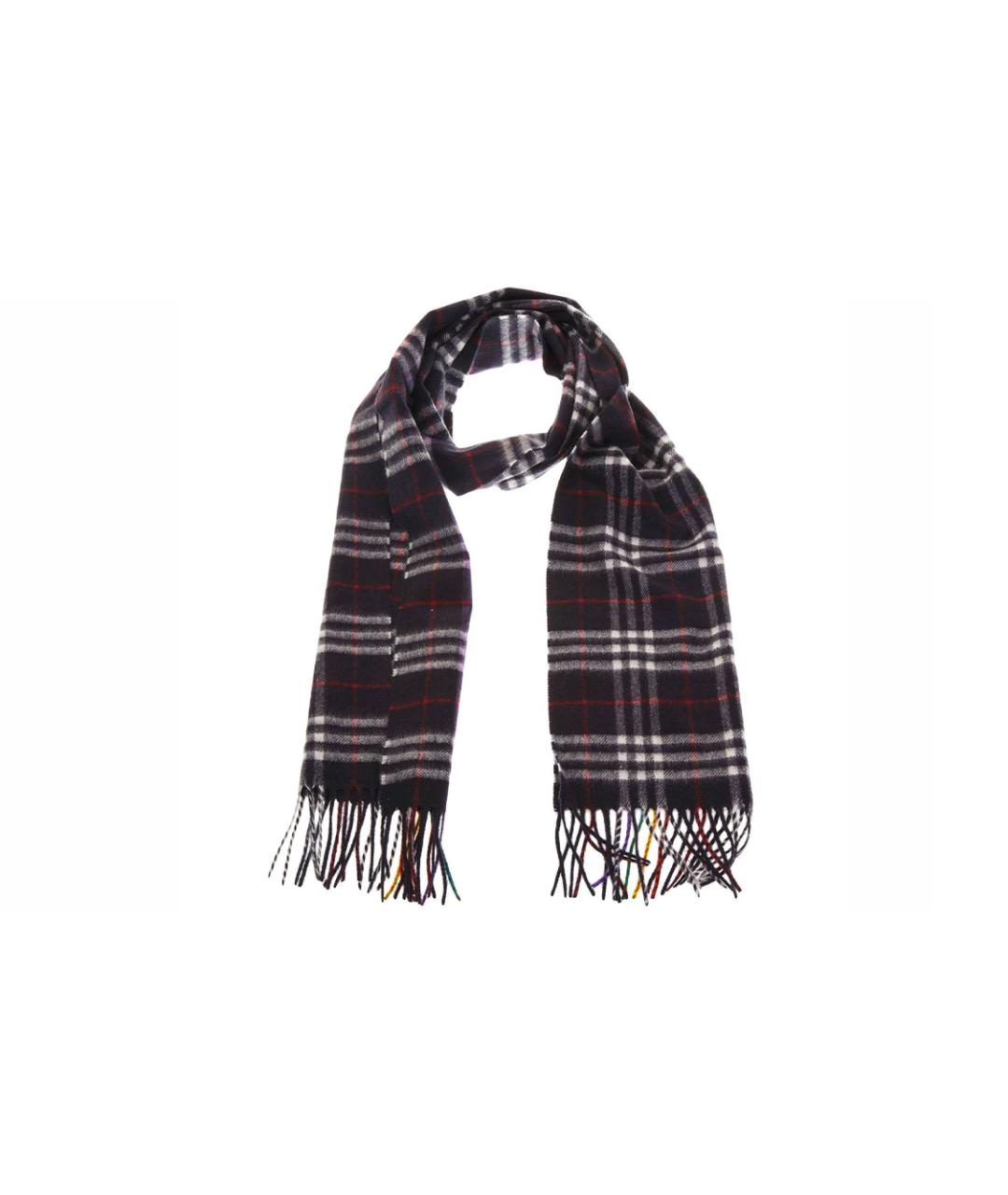 BURBERRY Черный кашемировый шарф, фото 3