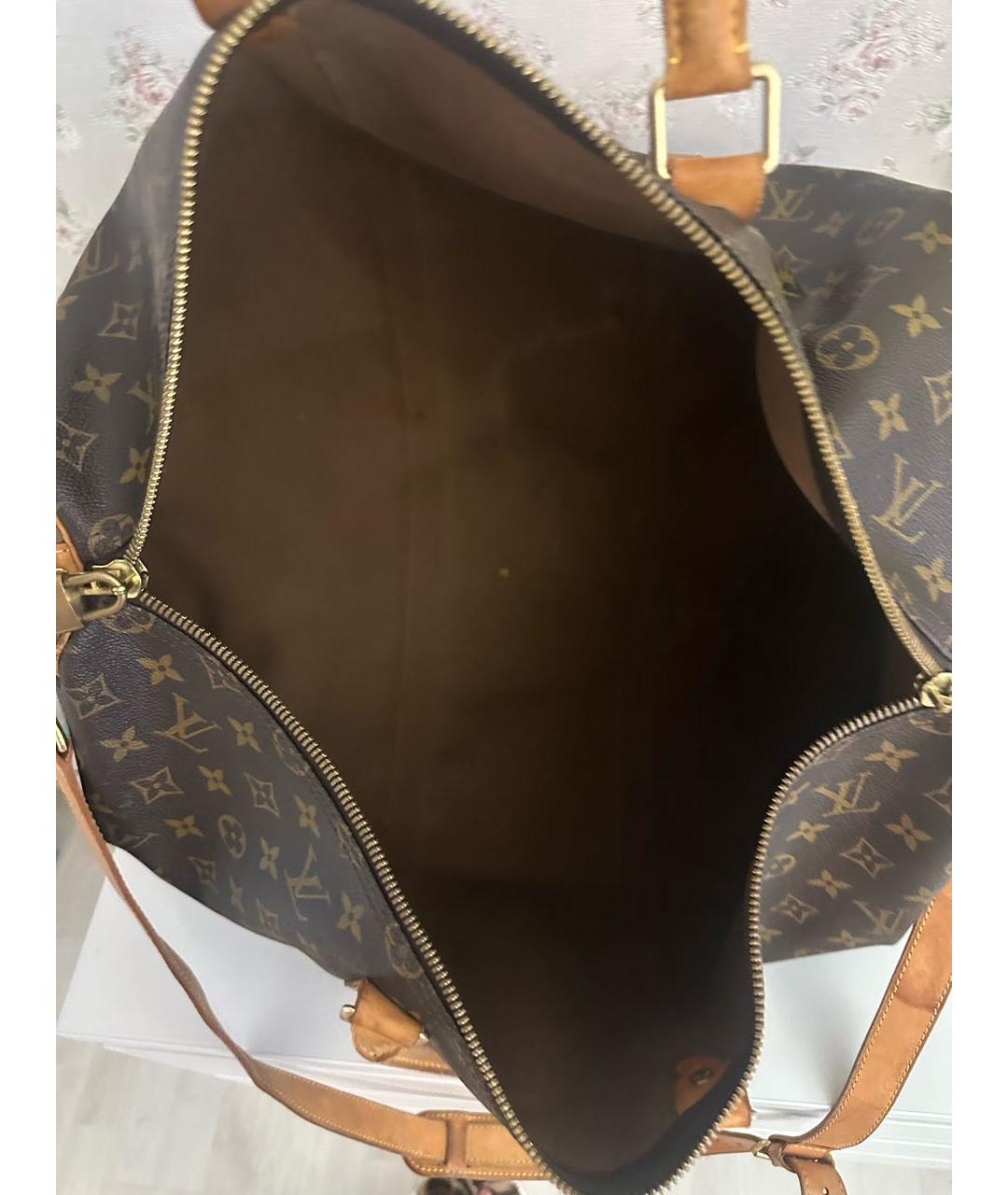 LOUIS VUITTON Коричневая дорожная/спортивная сумка, фото 7