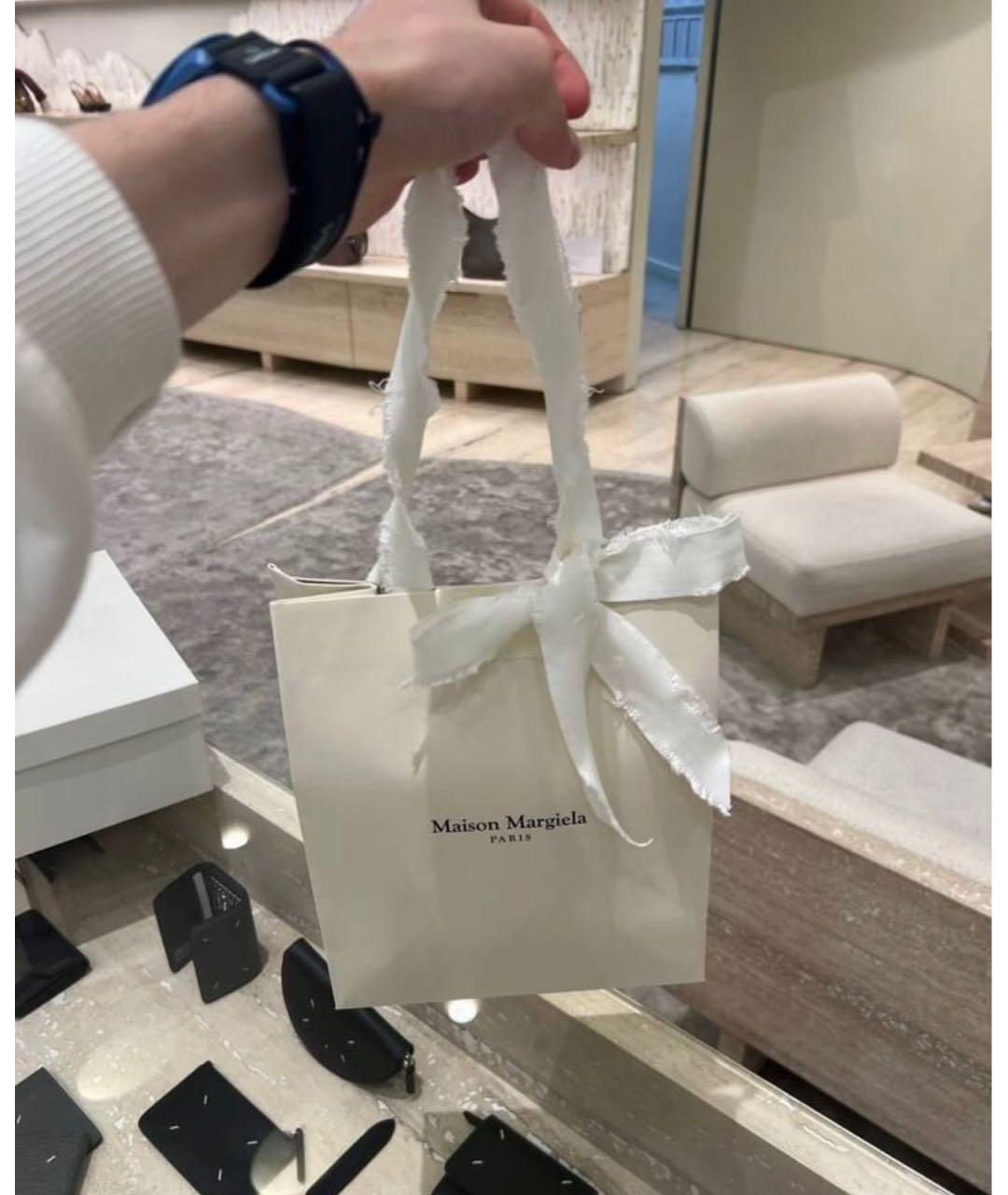 MAISON MARGIELA Черный кожаный кошелек, фото 7