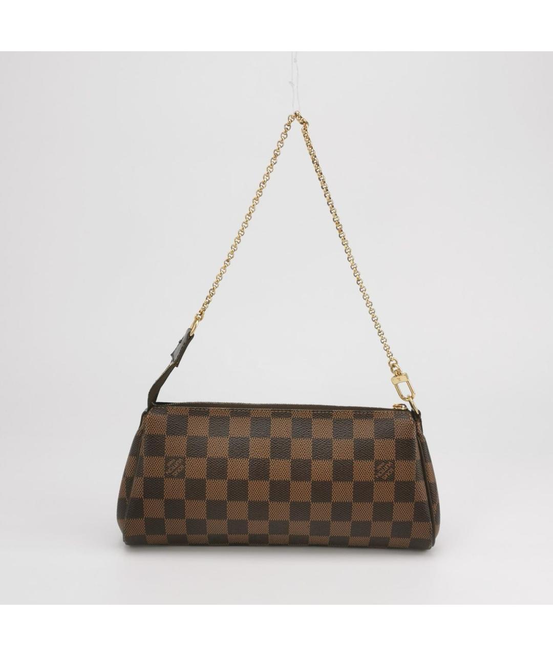 LOUIS VUITTON Коричневая кожаная сумка с короткими ручками, фото 4