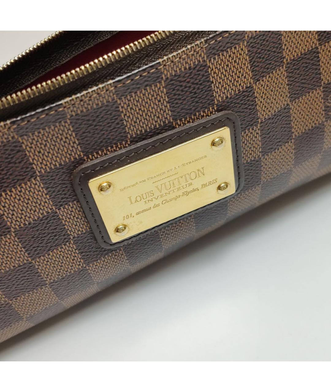 LOUIS VUITTON Коричневая кожаная сумка с короткими ручками, фото 7