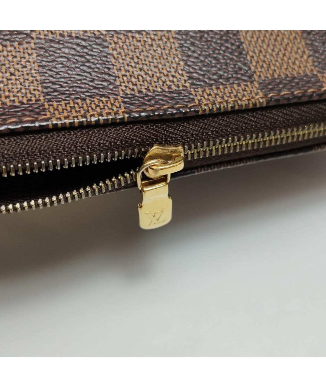 LOUIS VUITTON Коричневая кожаная сумка с короткими ручками, фото 8