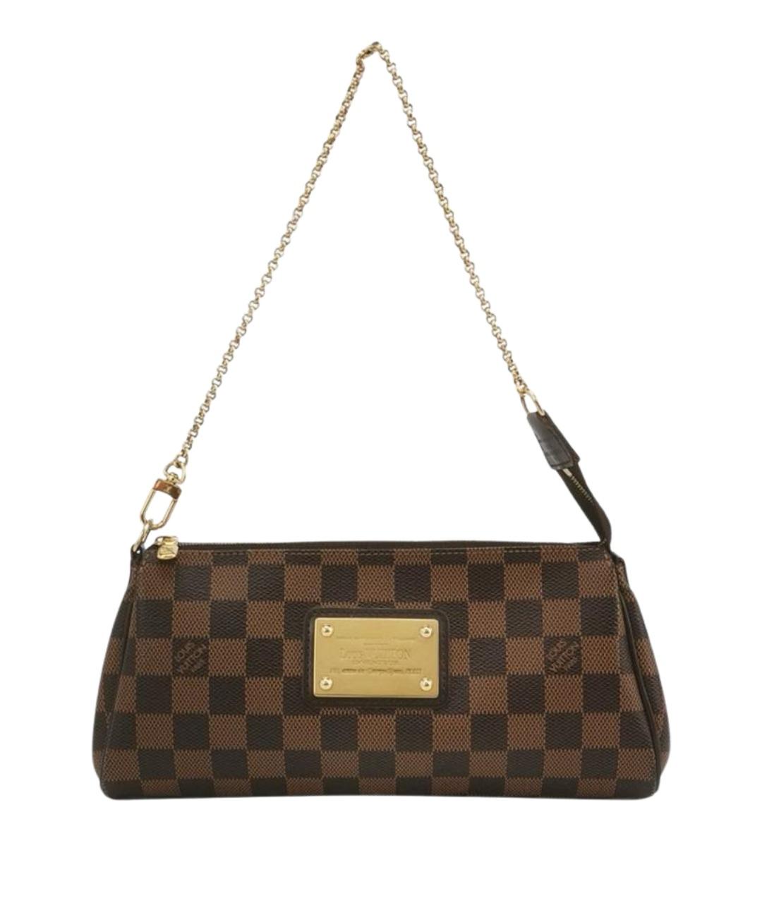 LOUIS VUITTON Коричневая кожаная сумка с короткими ручками, фото 1