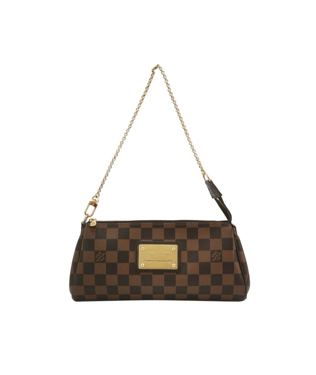 LOUIS VUITTON Коричневая кожаная сумка с короткими ручками, фото 9