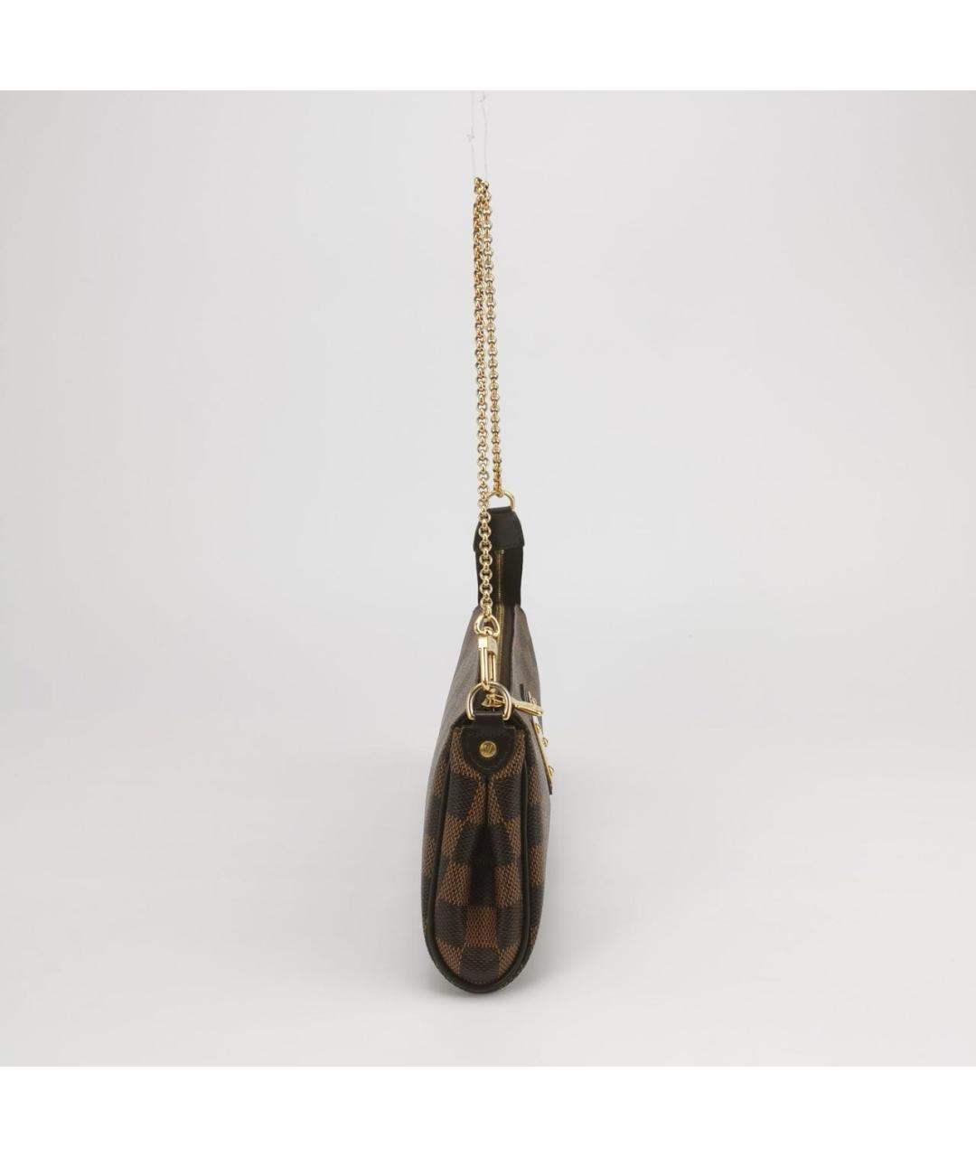 LOUIS VUITTON Коричневая кожаная сумка с короткими ручками, фото 3