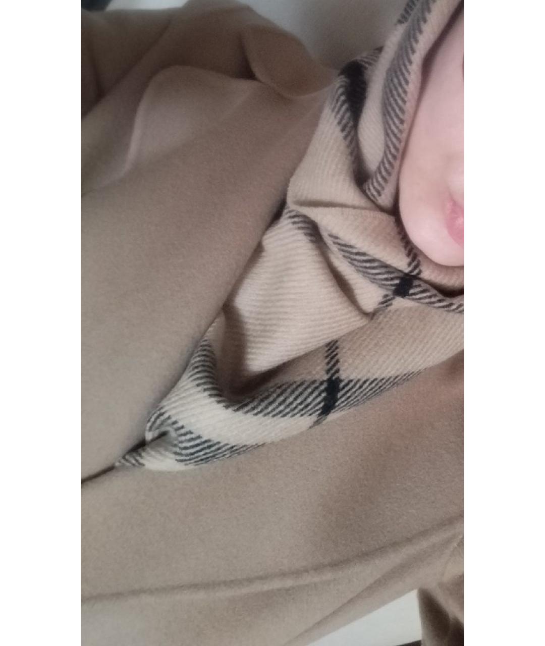 BURBERRY Бежевый шерстяной шарф, фото 6