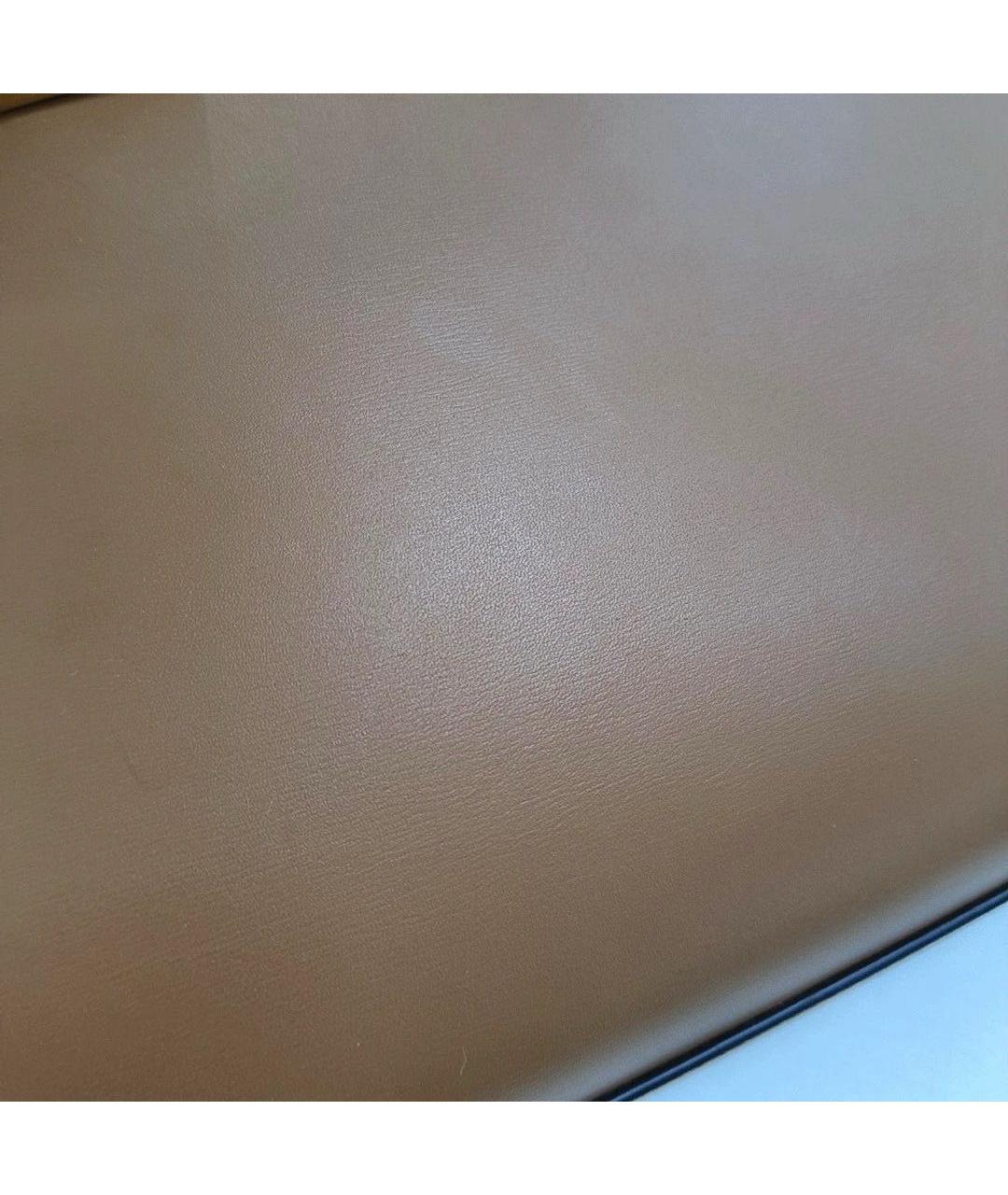 SAINT LAURENT Коричневая кожаная сумка через плечо, фото 8