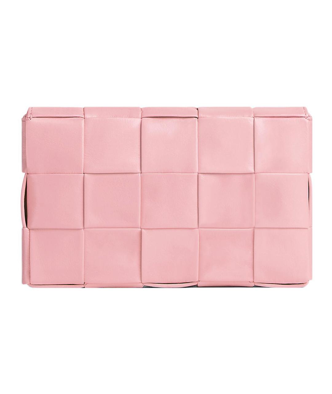 BOTTEGA VENETA Розовая кожаная сумка через плечо, фото 3