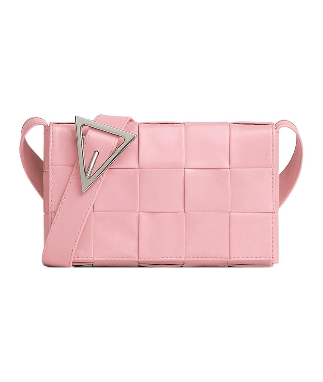 BOTTEGA VENETA Розовая кожаная сумка через плечо, фото 1