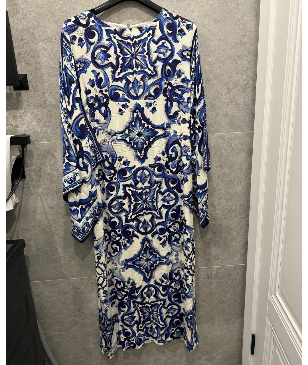 DOLCE&GABBANA Синее шелковое вечернее платье, фото 9