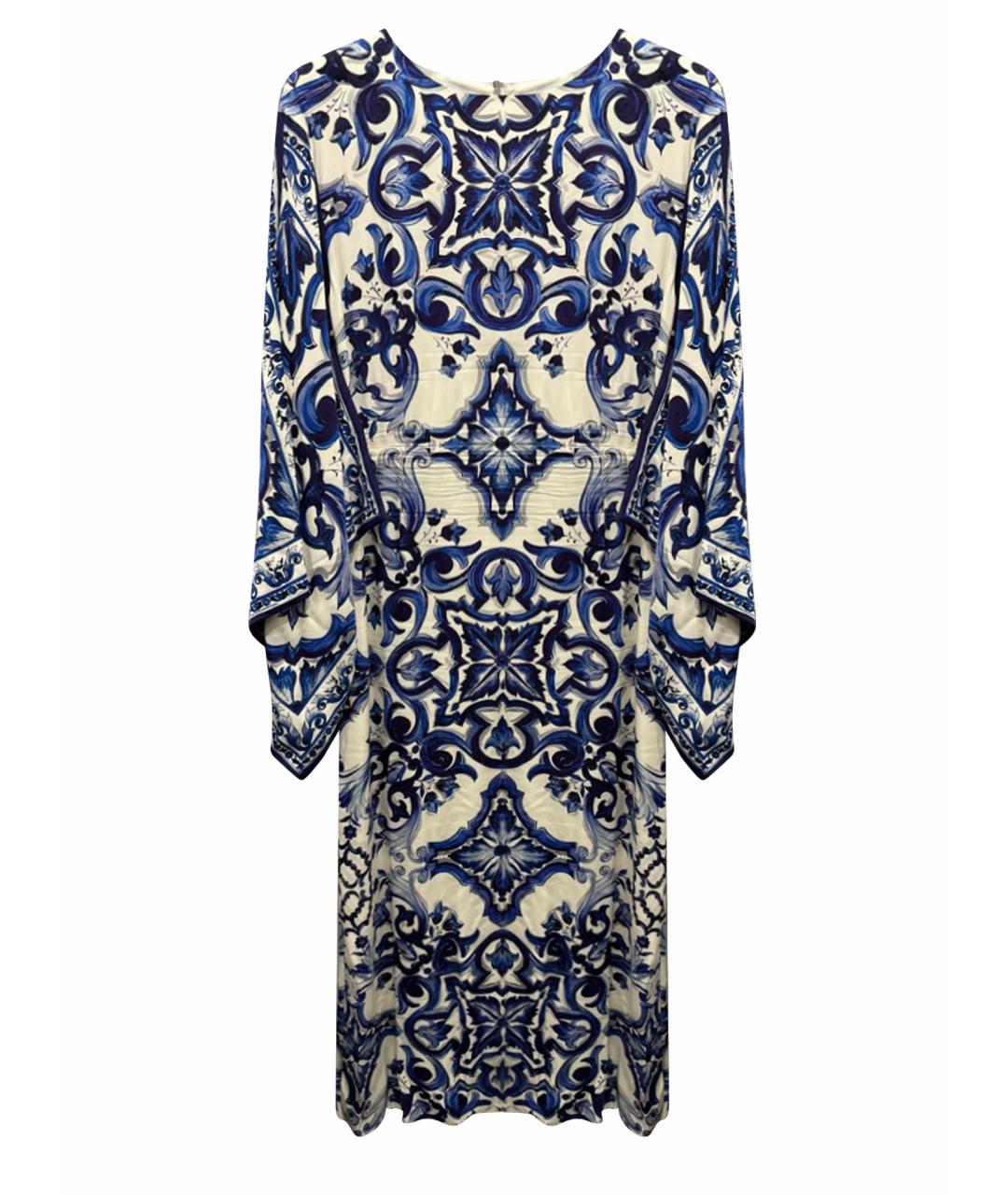 DOLCE&GABBANA Синее шелковое вечернее платье, фото 1