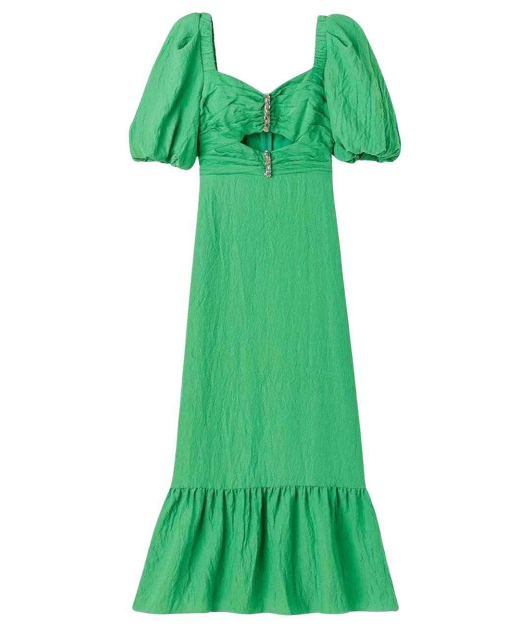 SANDRO Зеленые ацетатное вечернее платье, фото 1
