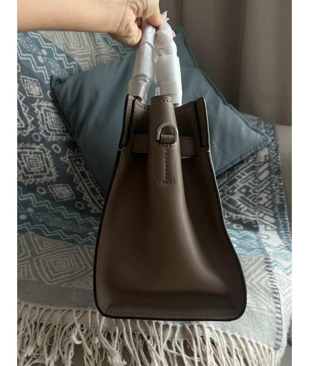 MICHAEL KORS Коричневая кожаная сумка тоут, фото 6