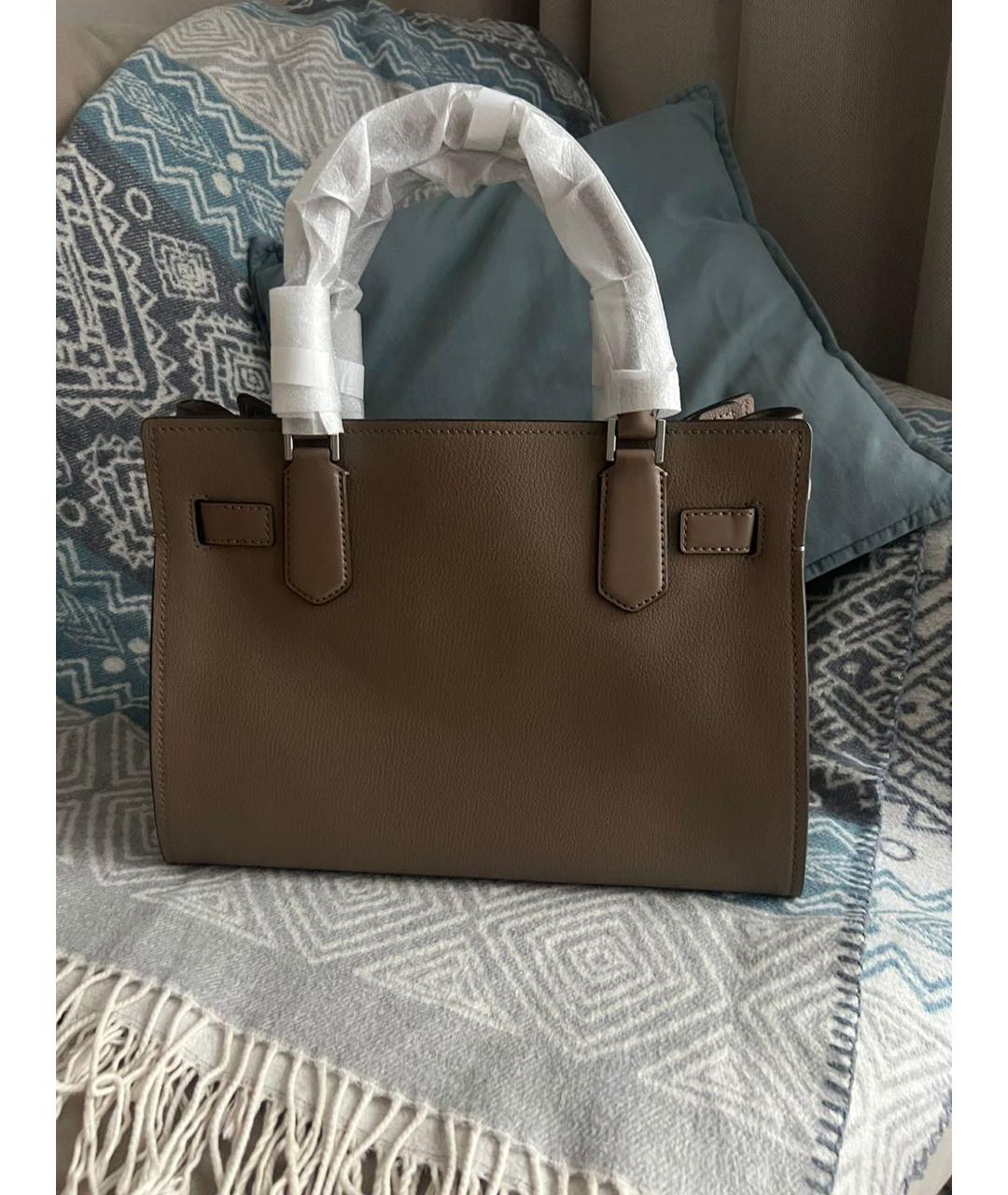 MICHAEL KORS Коричневая кожаная сумка тоут, фото 5