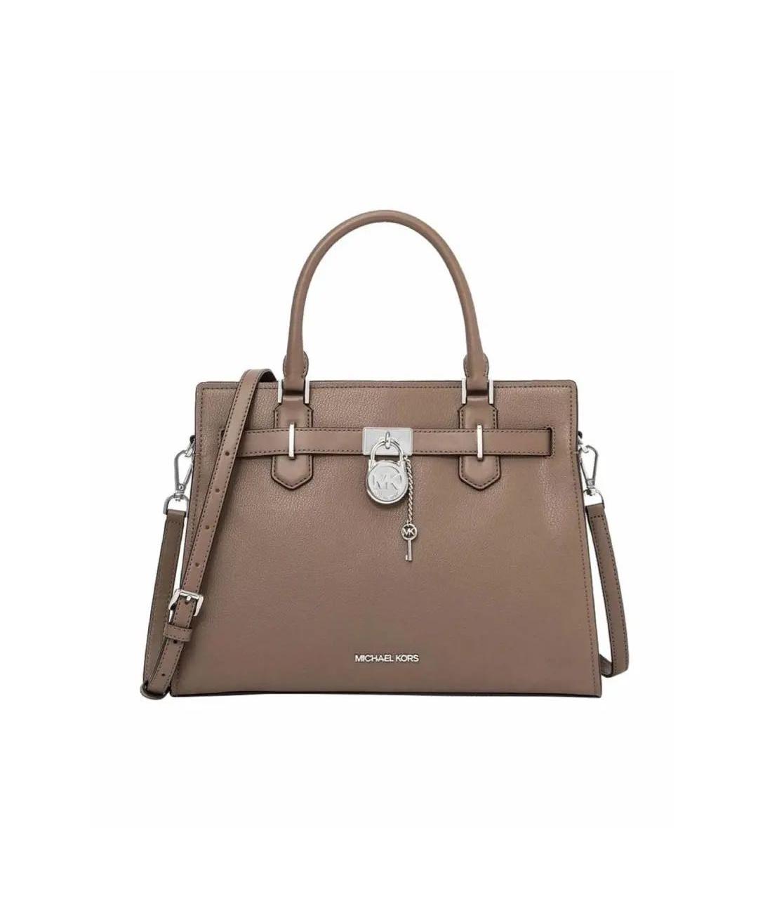 MICHAEL KORS Коричневая кожаная сумка тоут, фото 8